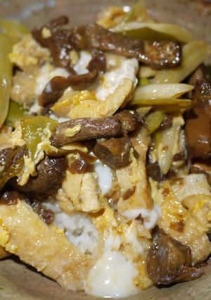 なめこの柳川丼-レシピのメイン写真