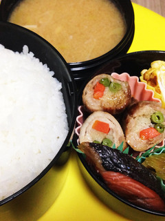 旦那ちゃん弁当 肉巻きシャケ弁-レシピのメイン写真