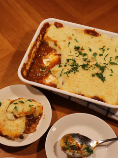マッシュポテトとミートソース缶の重ね焼き-レシピのメイン写真