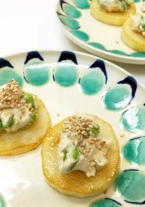長芋のクリチ枝豆のせ-レシピのメイン写真