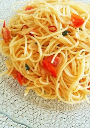 トマトと赤唐辛子にんにく青じそパスタ-レシピのメイン写真