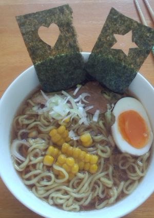 不器用でも♪子供が喜ぶラーメンの海苔-レシピのメイン写真