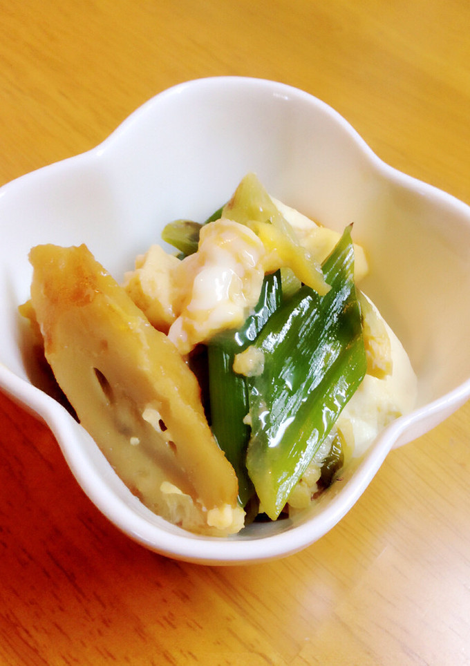 ネギの青いとこ！ネギ豆腐の卵とじ-レシピのメイン写真
