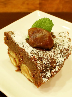 レンジで!栗の甘煮とチョコレートケーキ-レシピのメイン写真