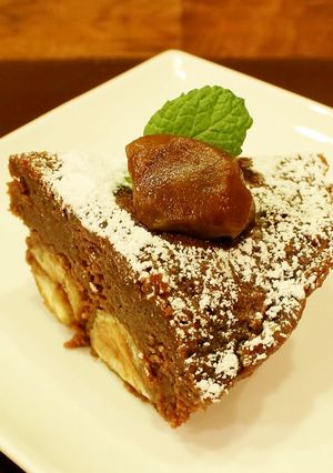 レンジで!栗の甘煮とチョコレートケーキ-レシピのメイン写真