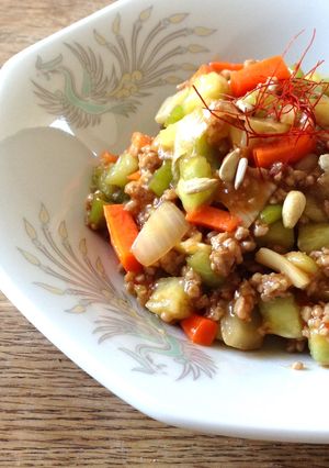 和美食　豚ひき肉となす炒め(麻婆茄子)-レシピのメイン写真