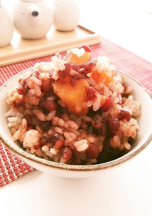 ホクホク甘～い お芋と小豆のご飯-レシピのメイン写真