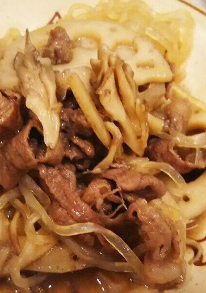 きのこと根菜のすき焼き風煮-レシピのメイン写真