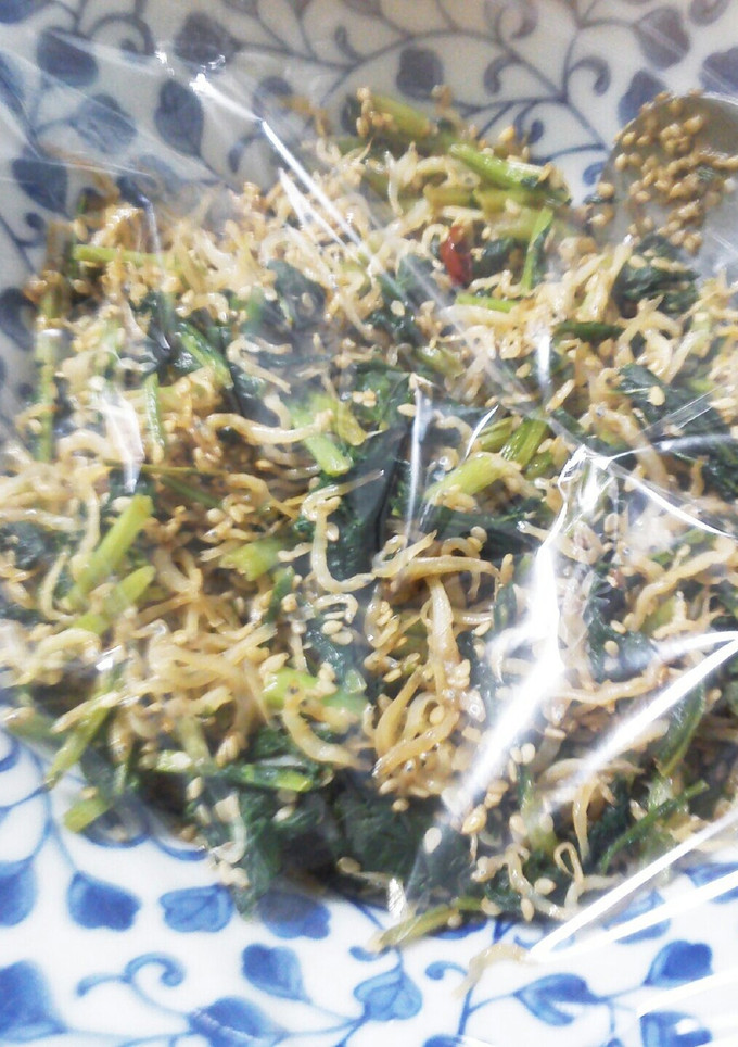 ちりめんと青菜の炒めふりかけ-レシピのメイン写真