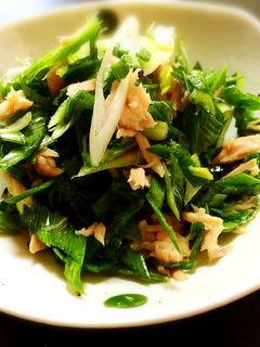 有機葉にんにくとツナの和え物-レシピのメイン写真