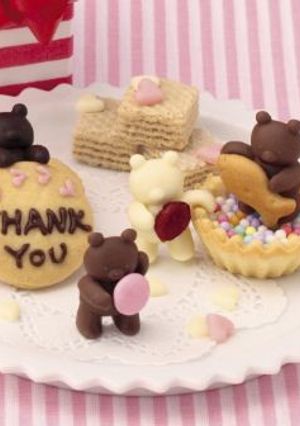 キュートなふちクマ＆抱っこクマのチョコ♪-レシピのメイン写真