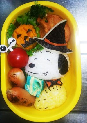 スヌーピーのハロウィンキャラ弁-レシピのメイン写真
