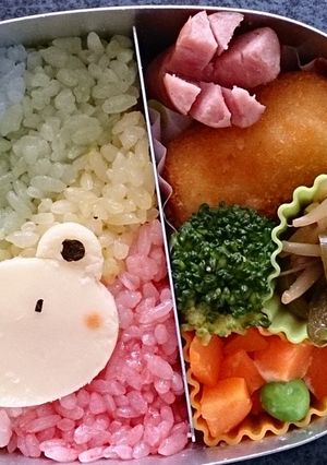 キャラ弁*虹色かえる弁当-レシピのメイン写真