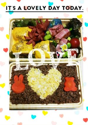 そぼろ弁当♡-レシピのメイン写真