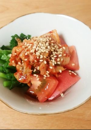 ニラトマトキムチおひたし-レシピのメイン写真