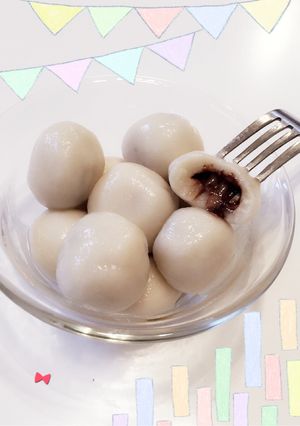 チョコ入り♡お豆腐団子-レシピのメイン写真