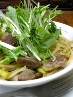 茹で豚の和風パスタ ぽん酢醤油-レシピのメイン写真