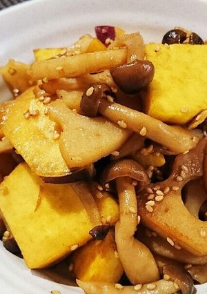 さつまいもとレンコンの金平-レシピのメイン写真