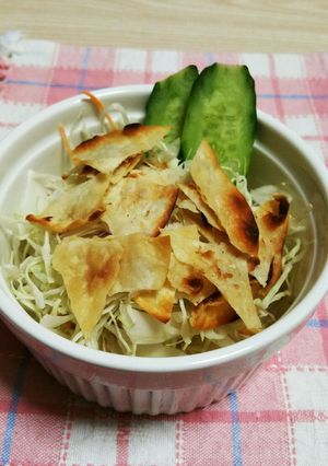 残った餃子の皮でクルトン！？-レシピのメイン写真