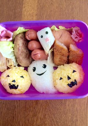 簡単♪キャラ弁☆ハロウィンおにぎり♪-レシピのメイン写真