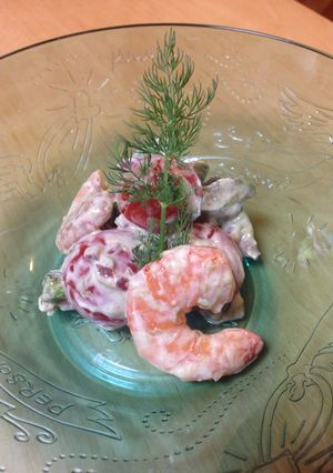 アボカド エビのサラダ ディル風味-レシピのメイン写真