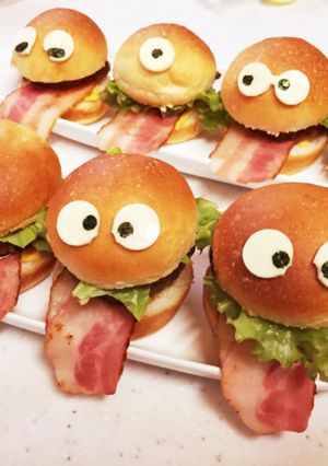 ハロウィンに☆オバケのミニバーガー-レシピのメイン写真