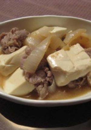 新玉ねぎと豚肉豆腐の味噌煮-レシピのメイン写真