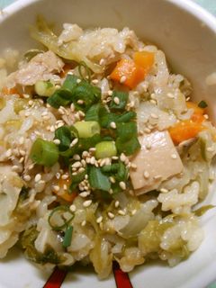 簡単! ツナとレタスの中華風炊き込みご飯-レシピのメイン写真