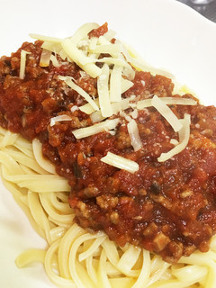 ミートソースパスタ-レシピのメイン写真