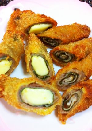 お弁当おつまみに☆豚のチーズ＆梅しそ巻き-レシピのメイン写真