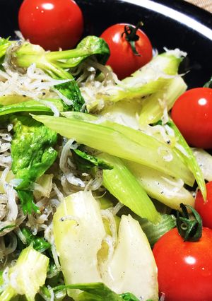 ☆セロリとちりめんじゃこ☆の炒め物-レシピのメイン写真