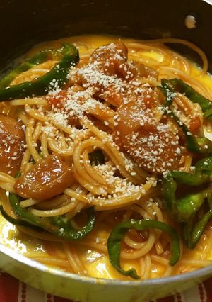名古屋風！フライパンでナポリタン-レシピのメイン写真