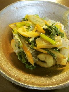 大根の葉(青菜でも)と竹輪の卵とじ-レシピのメイン写真