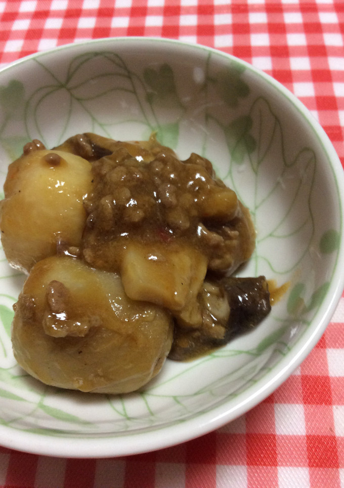 挽肉と里芋の中華味噌炒め煮-レシピのメイン写真