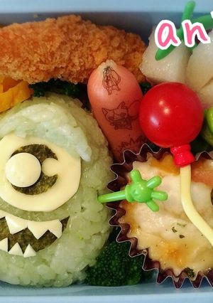 キャラ弁 モンスターズインク マイク-レシピのメイン写真