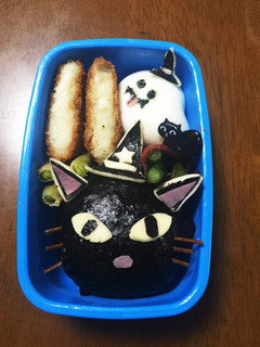 ハロウィン♫黒猫&玉子オバケ-レシピのメイン写真