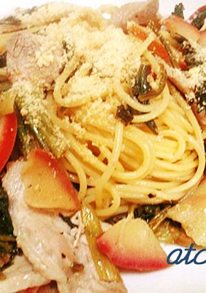 簡単～♪りんごで和風パスタ-レシピのメイン写真