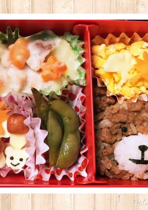 秋の遠足に♪ 紅葉テッドキャラ弁-レシピのメイン写真
