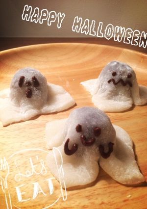 ハロウィン★おばけ大福-レシピのメイン写真