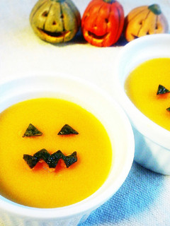 マクロビかぼちゃプリン♡ハロウィン-レシピのメイン写真