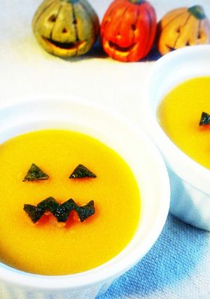 マクロビかぼちゃプリン♡ハロウィン-レシピのメイン写真