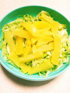 キャベツたくあんサラダ-レシピのメイン写真