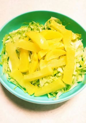 キャベツたくあんサラダ-レシピのメイン写真