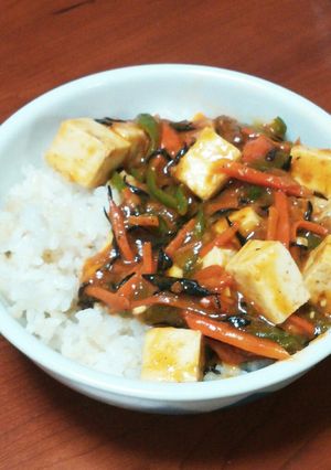 ミートソース豆腐丼-レシピのメイン写真