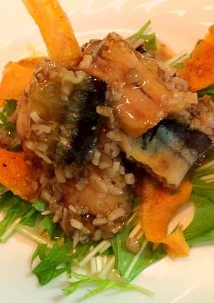 秋刀魚の唐揚げ〜キノコの柚子胡椒ソース-レシピのメイン写真