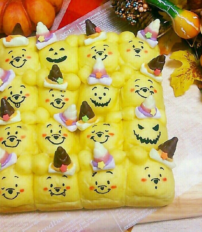 プーさんのハロウィンちぎりパン☆ by namie_ig 【クックパッド】 簡単