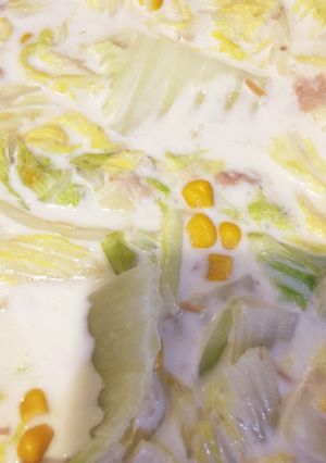 小麦アレルギーの為の白菜のクリーム煮-レシピのメイン写真