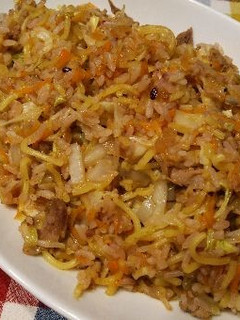 残り野菜入れちゃえ!そばめし!-レシピのメイン写真