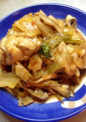 ピリ甘辛♪白菜と舞茸の鶏チリソース-レシピのメイン写真