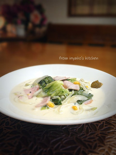 青梗菜とハム.粒コーンの和のクリーム煮-レシピのメイン写真